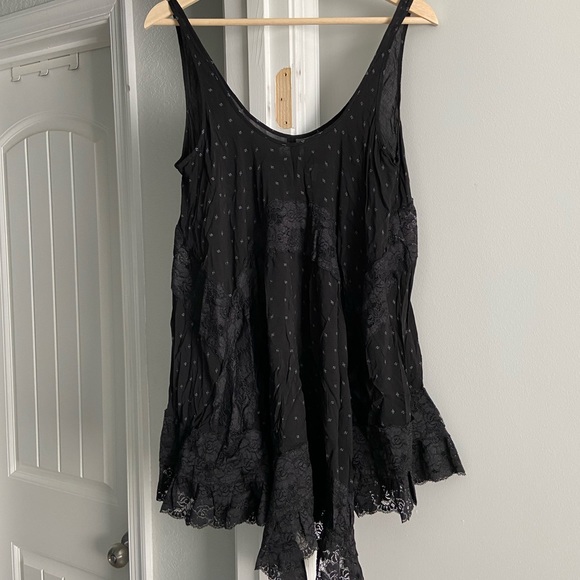 FP black lace slip dress - Picture 1 of 4